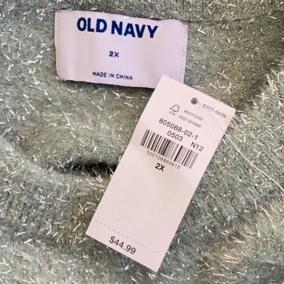 Old Navy NWT Eyelash Shiny Sparkly Pull Over Sweater Size 2X Green,Purple,Pink - Picture 14 of 15